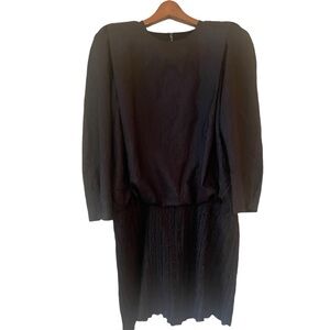 Faviana Long Sleeve  Black Mid Length Cocktail Dress Dress Size XL
